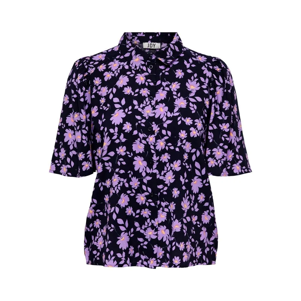 Jacqueline De Yong Women's Purple Viscose Shirt