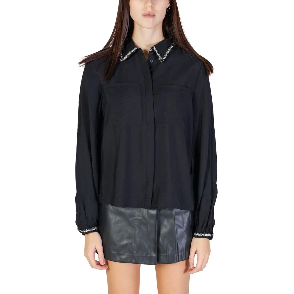 Vila Clothes Women's Black Viscose Sweater