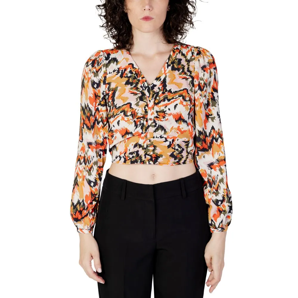 Only Women's Orange Polyester Shirt