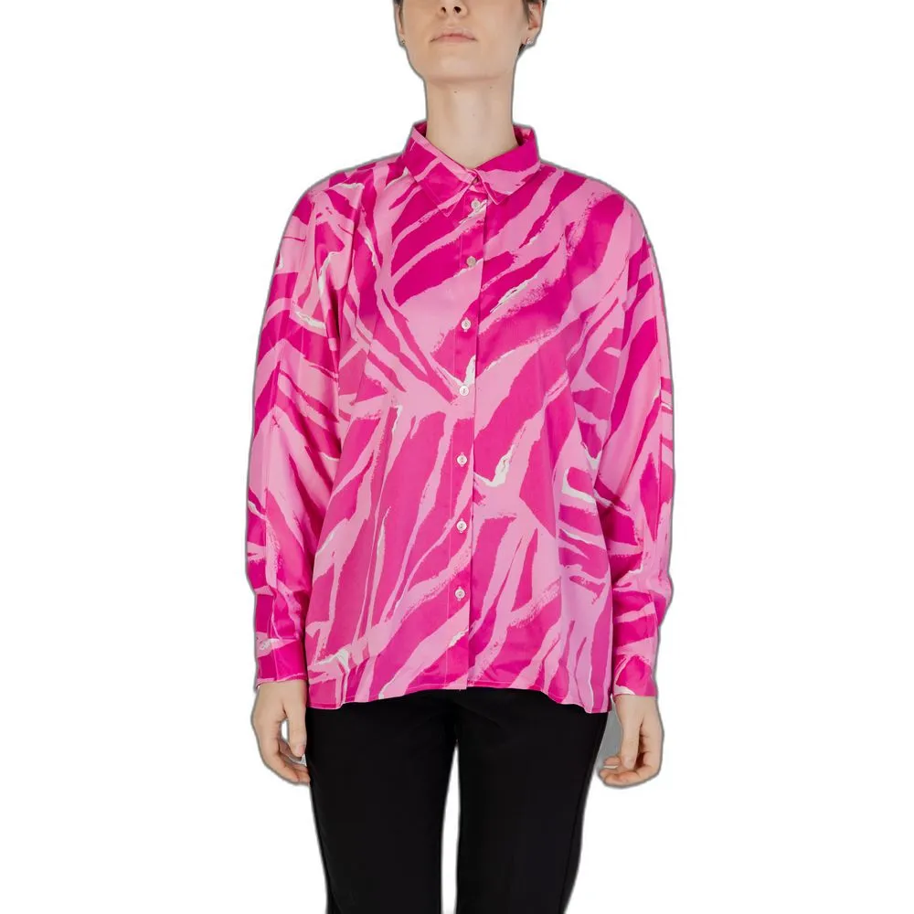 Only Women's Pink Polyester Shirt
