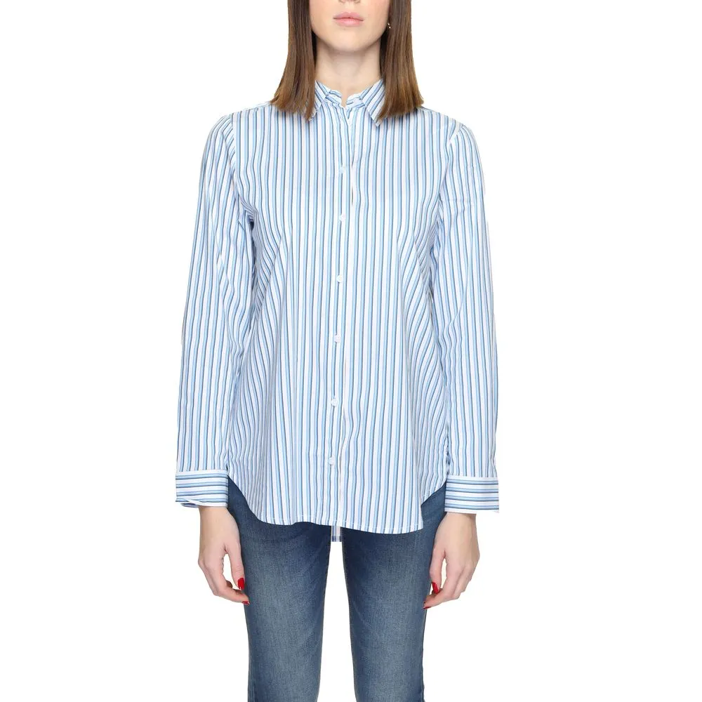 Street One Women's Blue Cotton Sweater