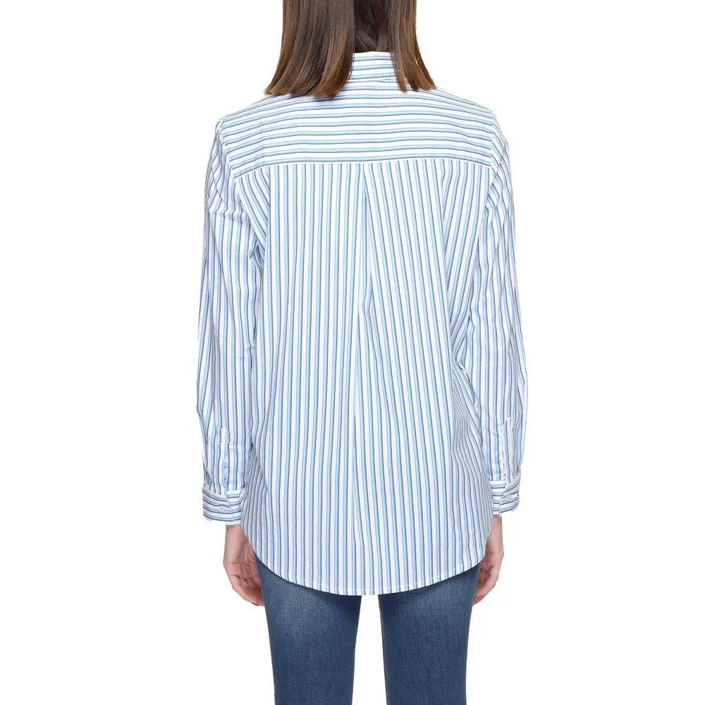 Street One Women's Blue Cotton Sweater