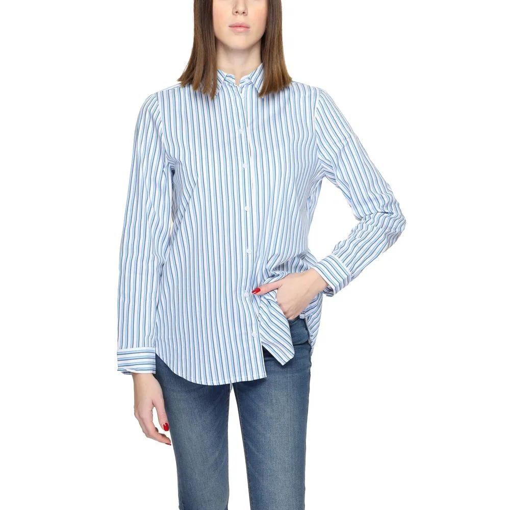 Street One Women's Blue Cotton Sweater