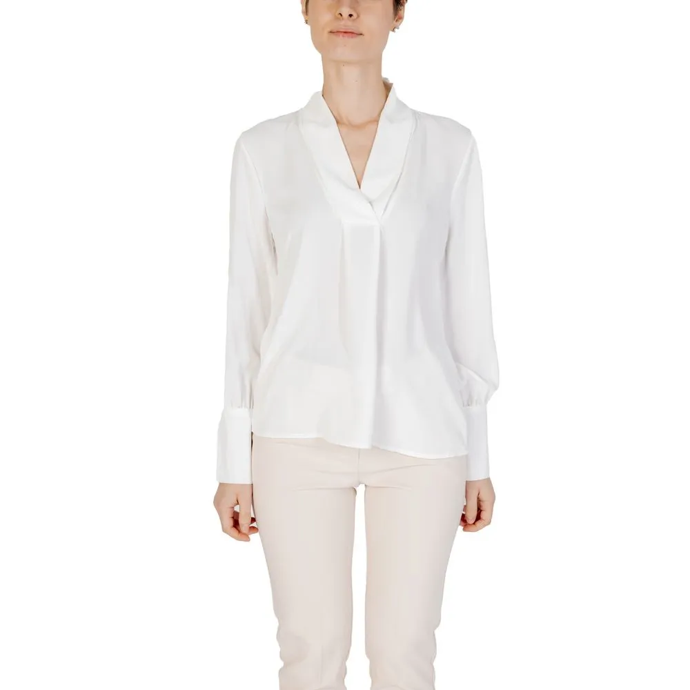Rinascimento Women's White Polyester Shirt