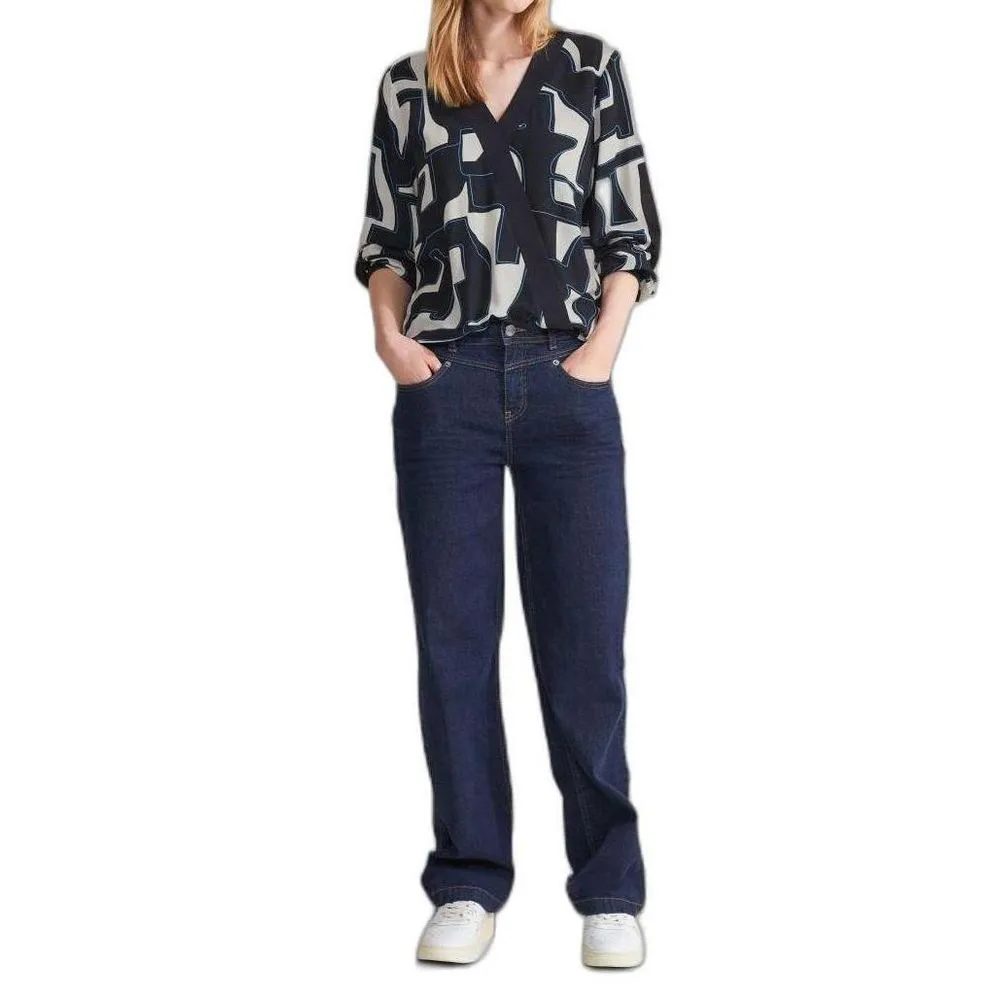 Street One Women's Blue Viscose Shirt