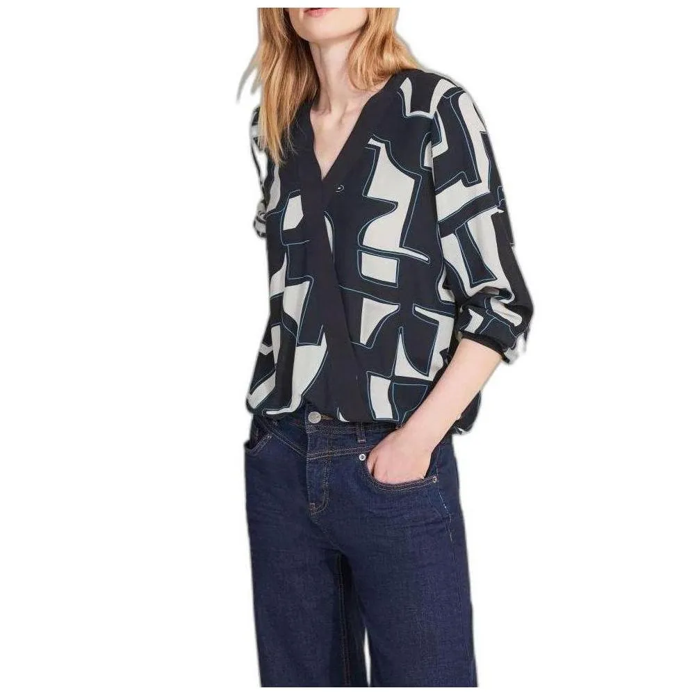 Street One Women's Blue Viscose Shirt