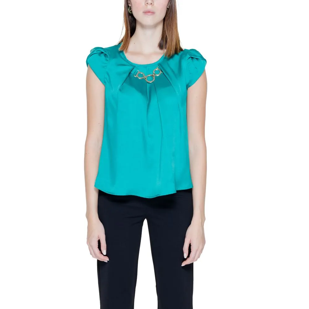Rinascimento Women's Green Polyester Shirt