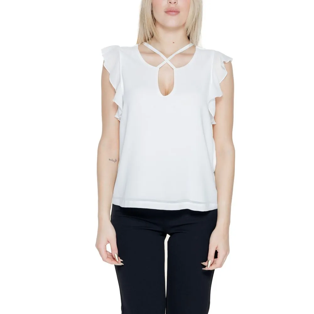 Rinascimento Women's White Polyester Shirt