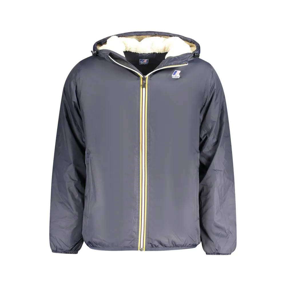 K-WAY Blue Polyamide Men Jacket