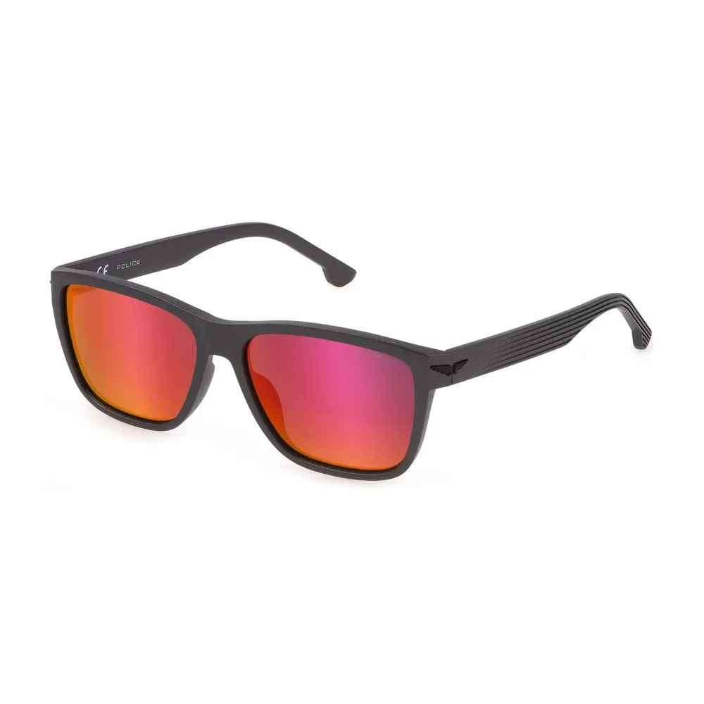 Police Men's Gray Injected Sunglasses