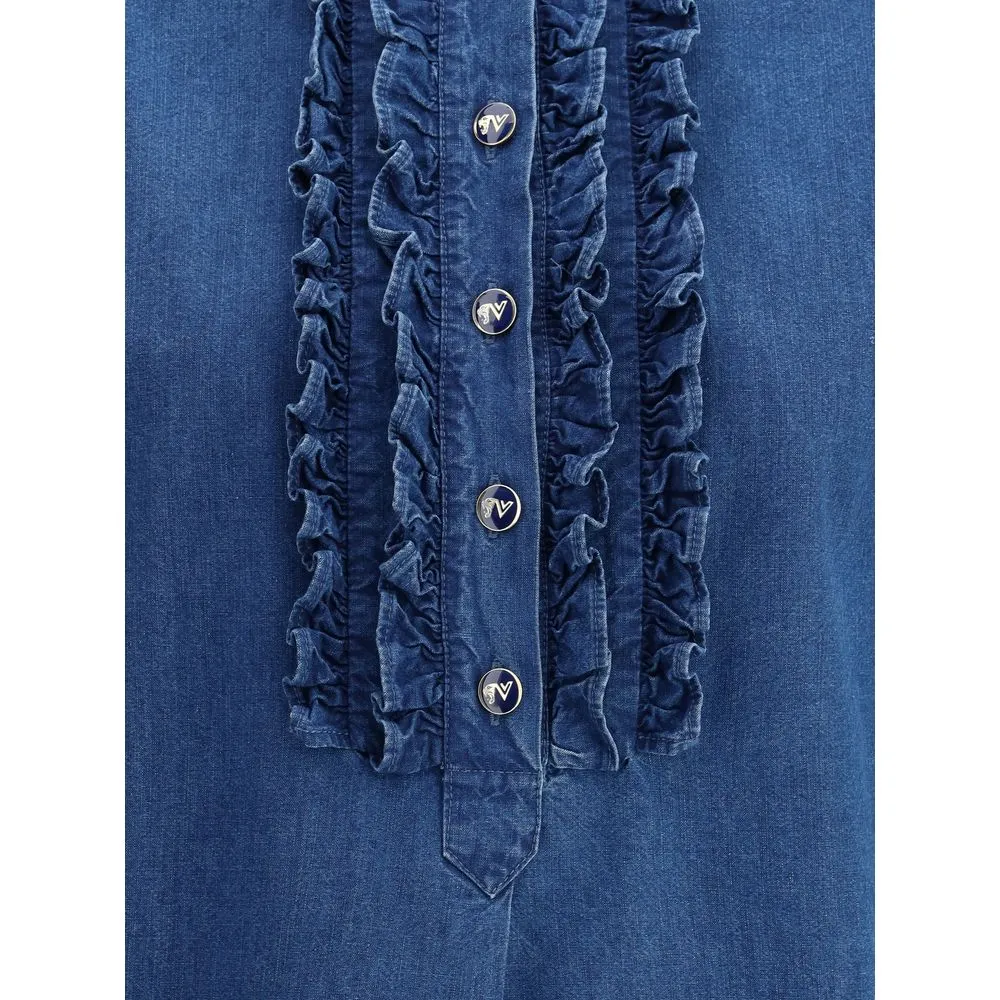 Valentino Women's Ruffle denim Shirts