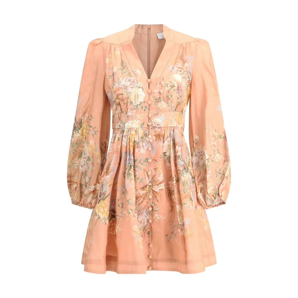 Zimmermann Women's Mini Tallow Plunge Dres