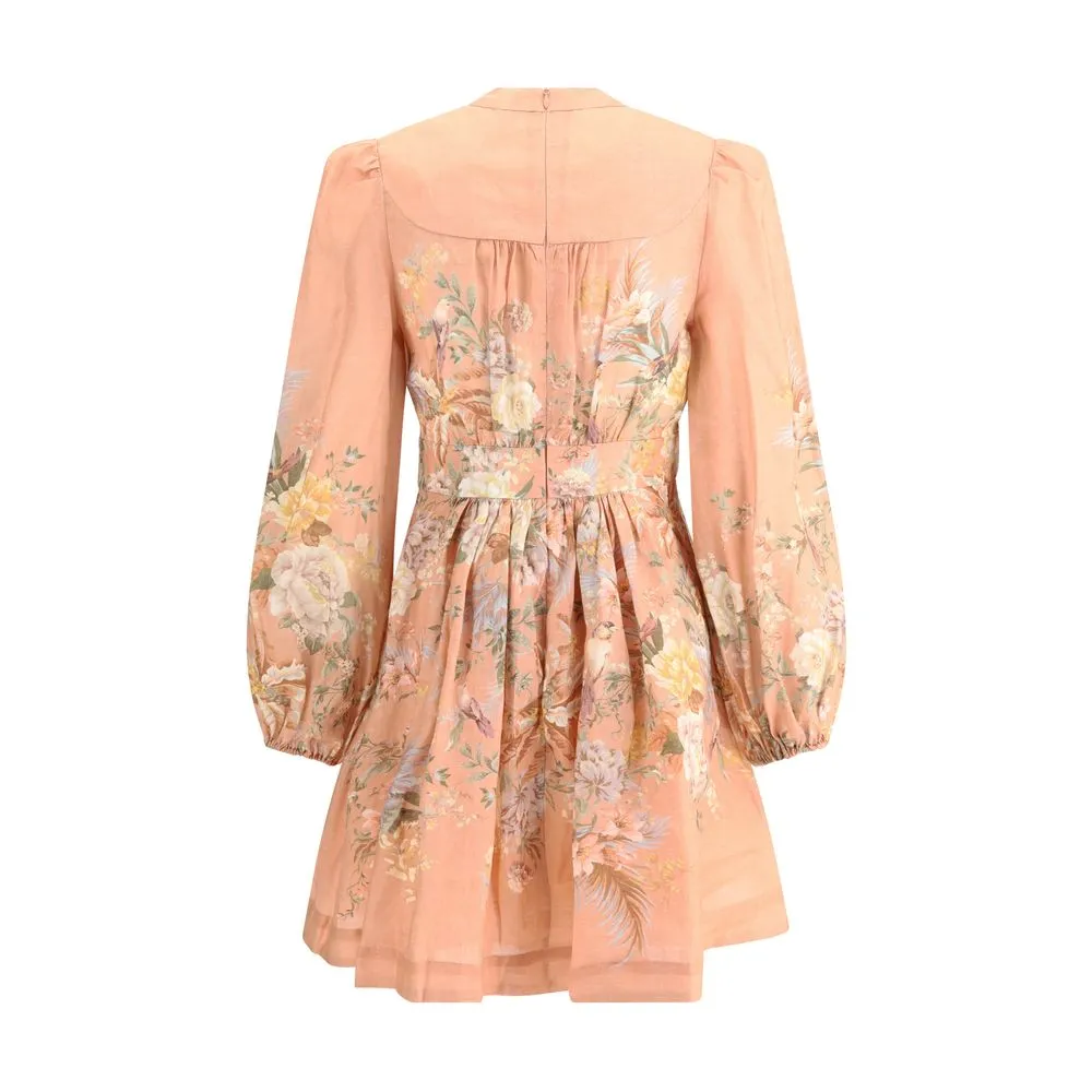Zimmermann Women's Mini Tallow Plunge Dres