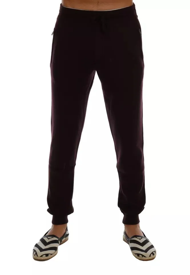 Dolce & Gabbana Men's Purple Cashmere Gym Training Sport Pants