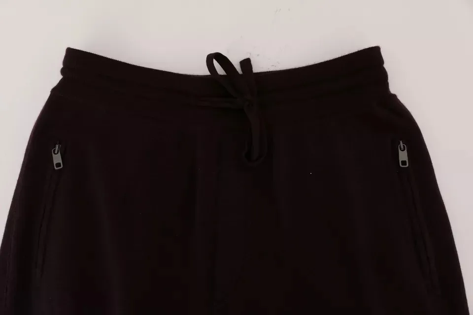 Dolce & Gabbana Men's Purple Cashmere Gym Training Sport Pants