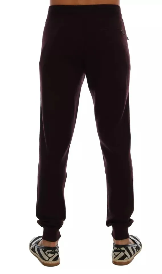 Dolce & Gabbana Men's Purple Cashmere Gym Training Sport Pants