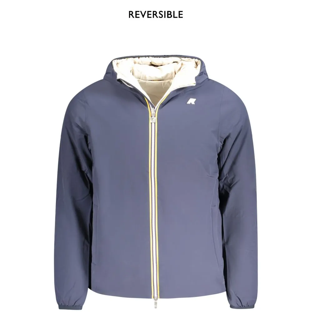 K-WAY Blue Nylon Men Jacket