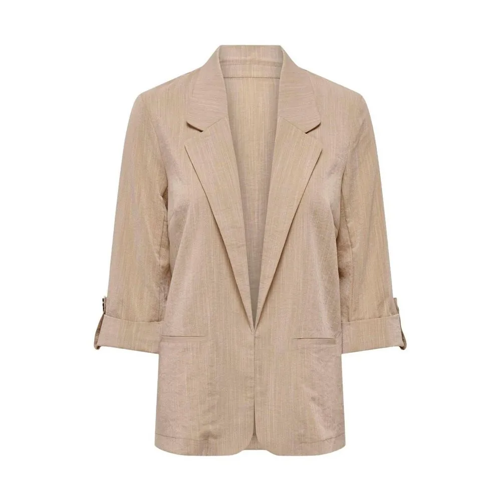 Only Women's Beige Viscose Suits & Blazer