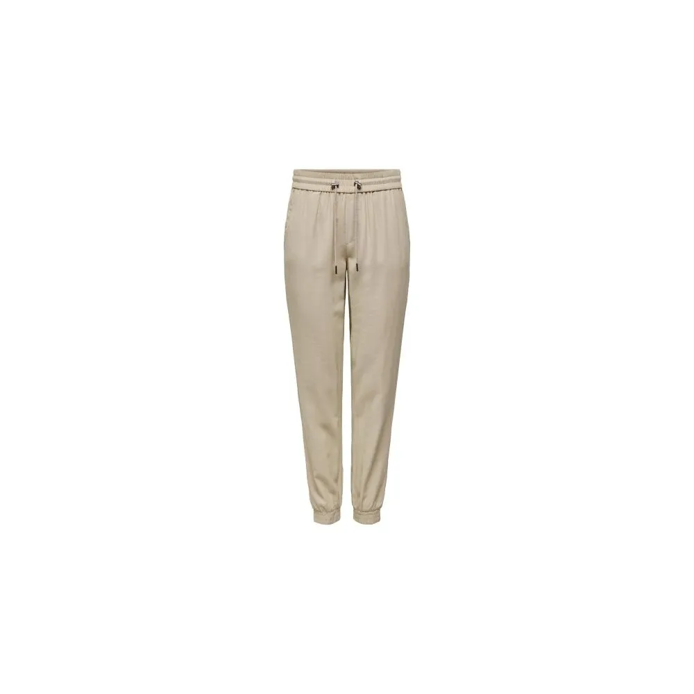 Only Women's Beige Viscose Jeans & Pant