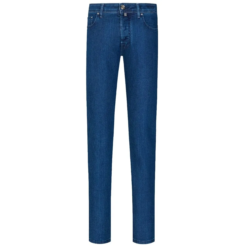 Jacob Cohen Men's Blue Cotton Men's Slim Jeans