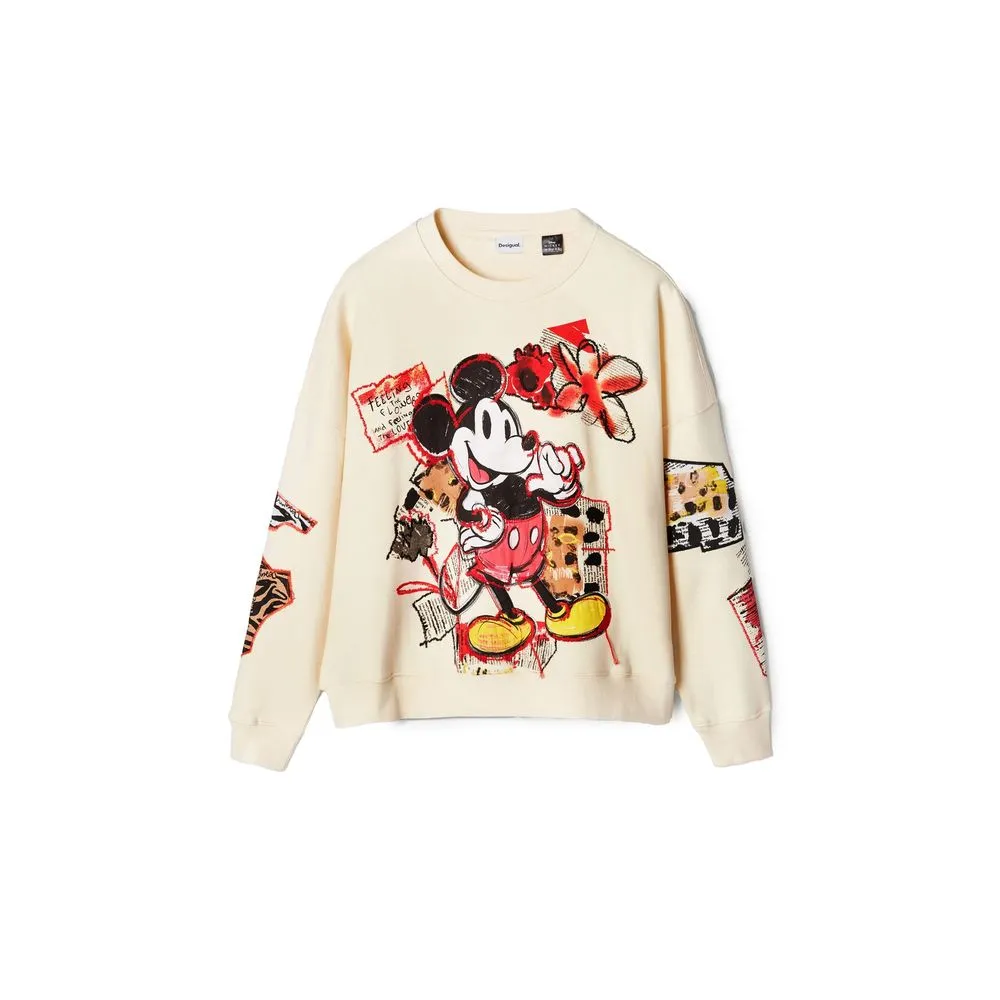 Desigual Women's Cream Cotton Sweater