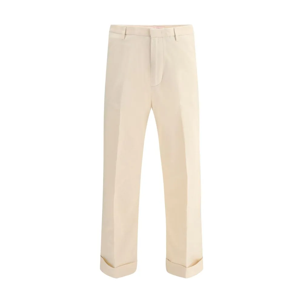 Valentino Men's Wide leg cotton Pants