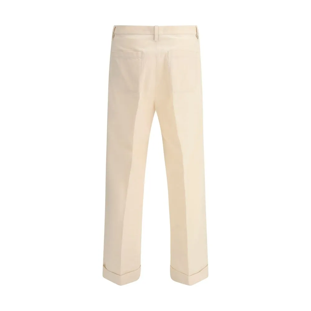Valentino Men's Wide leg cotton Pants