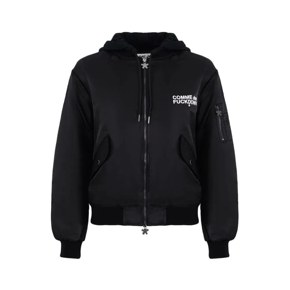 Comme Des Fuckdown Women's Black Nylon Jackets & Coat