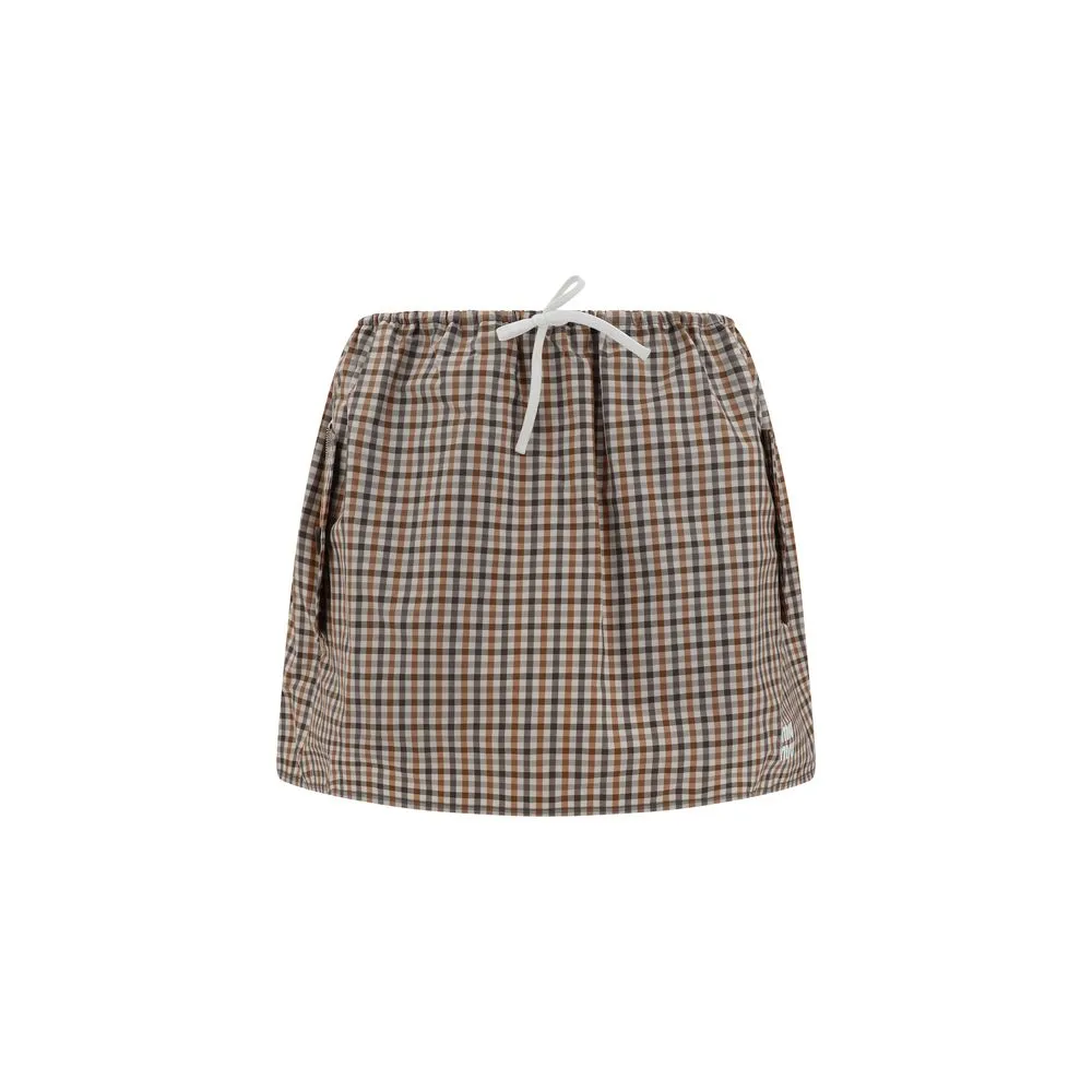 Miu Miu Women's Check patterned Miniskirt
