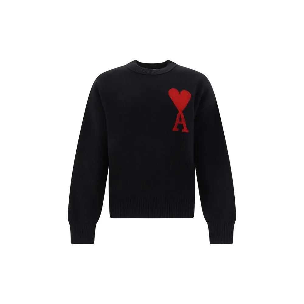 Ami Paris Men's Red Adc Sweater