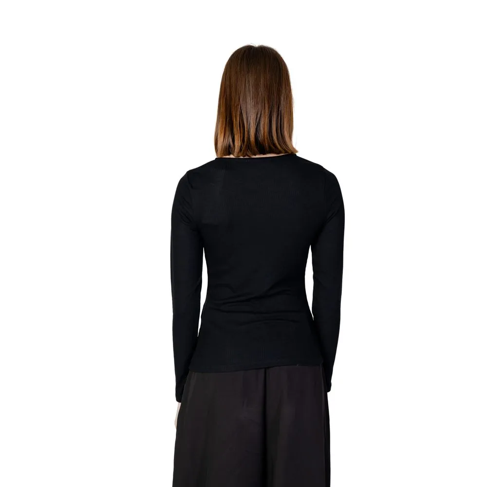 Morgan De Toi Women's Black Polyester Tops & T-Shirt