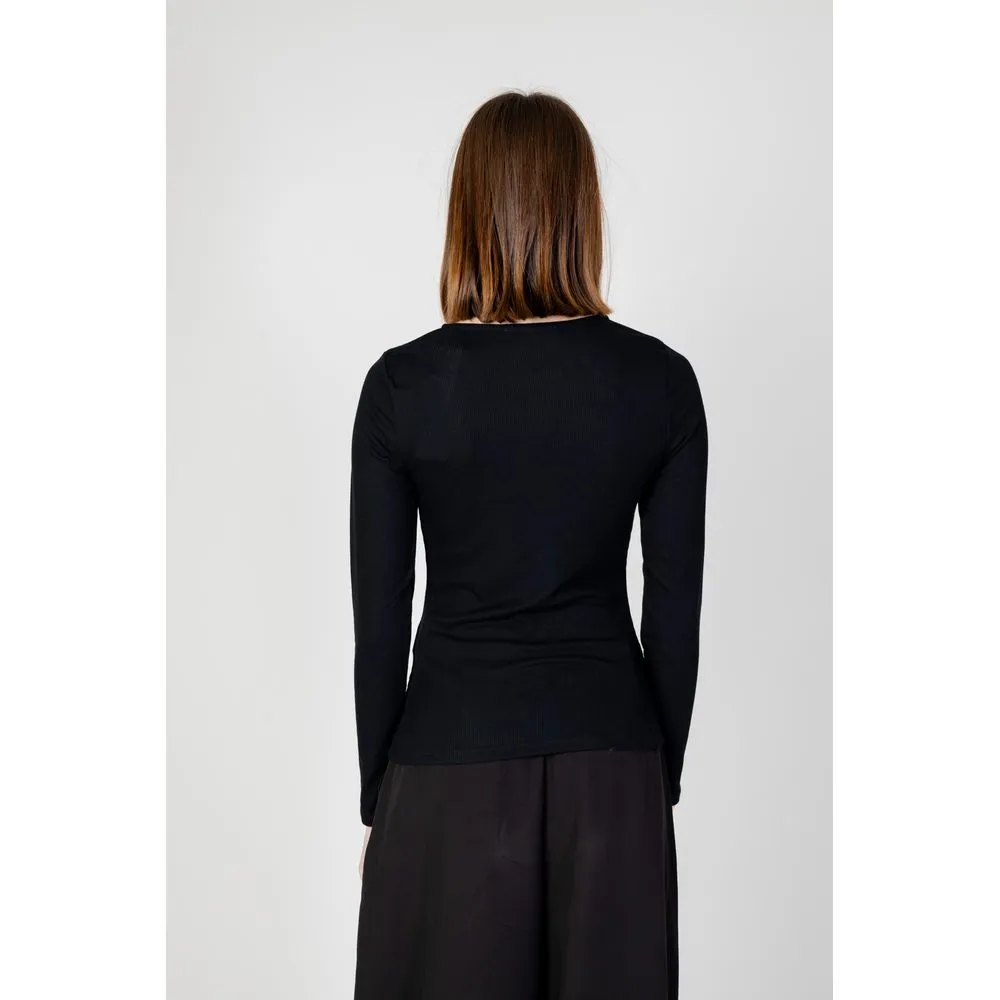Morgan De Toi Women's Black Polyester Tops & T-Shirt
