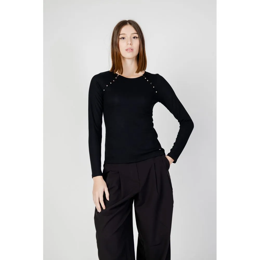 Morgan De Toi Women's Black Polyester Tops & T-Shirt