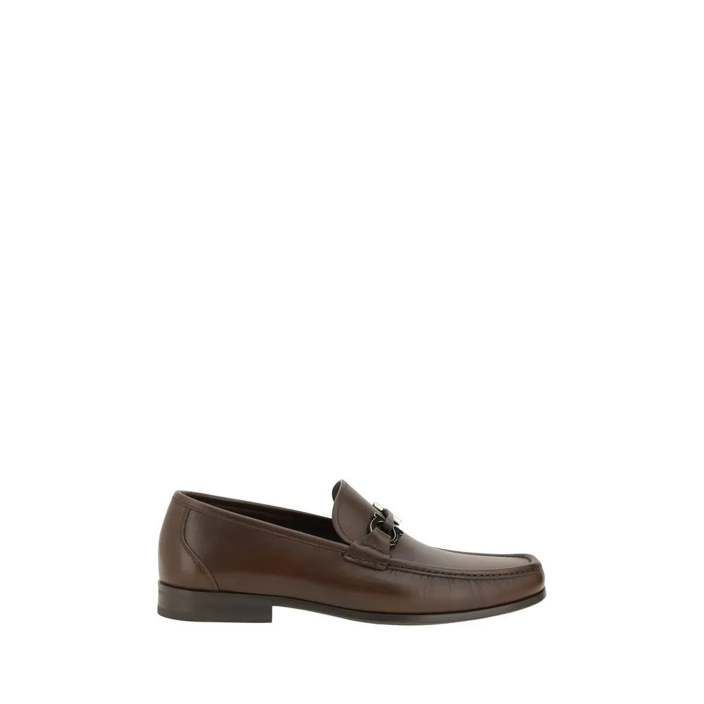 Ferragamo Men's Ornamento Gancini Loafers