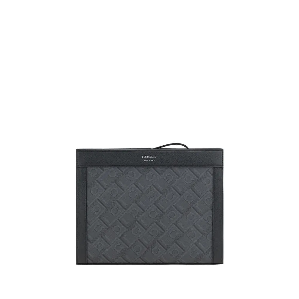 Ferragamo Men's Gancini pattern Pouch
