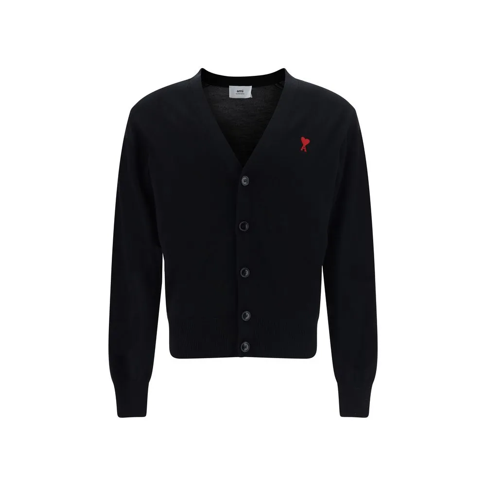 Ami Paris Men's Logoed Cardigan