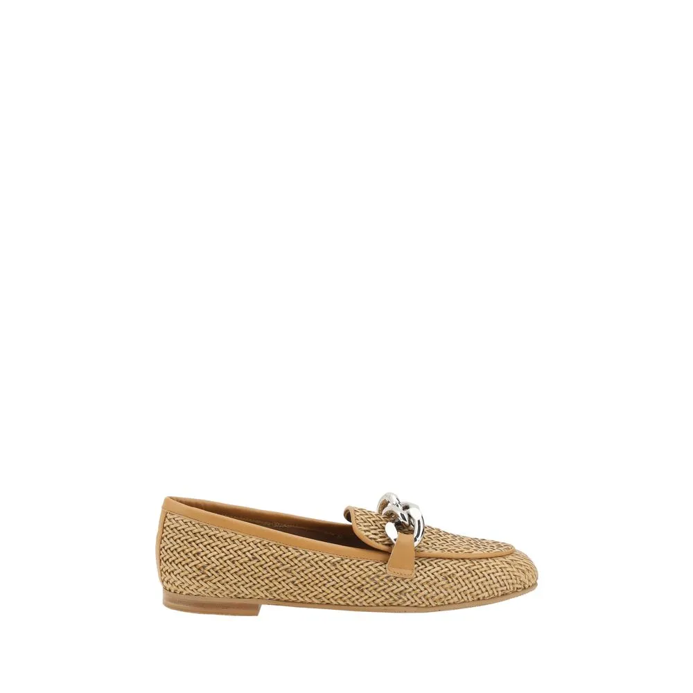 Casadei Women's Woven leather Loafers