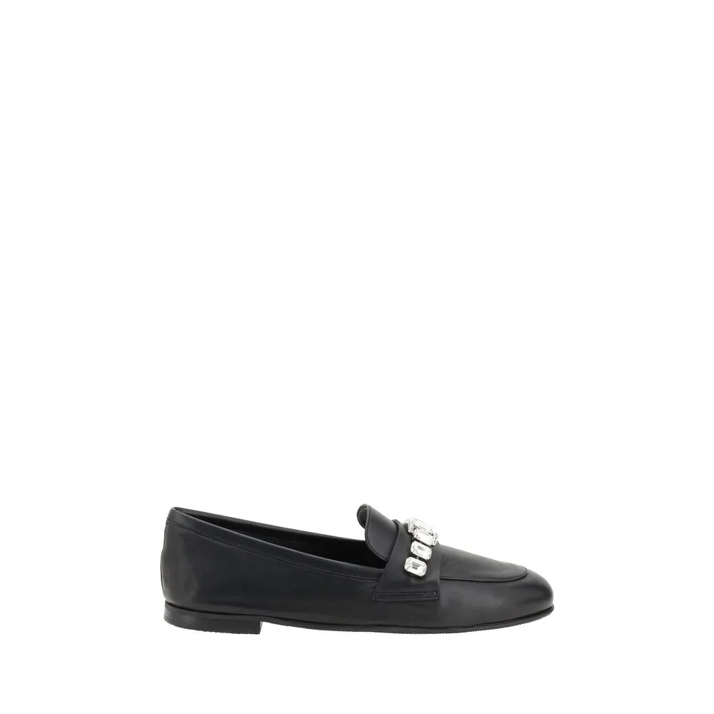 Casadei Women's Loafers with sparkling embellishments