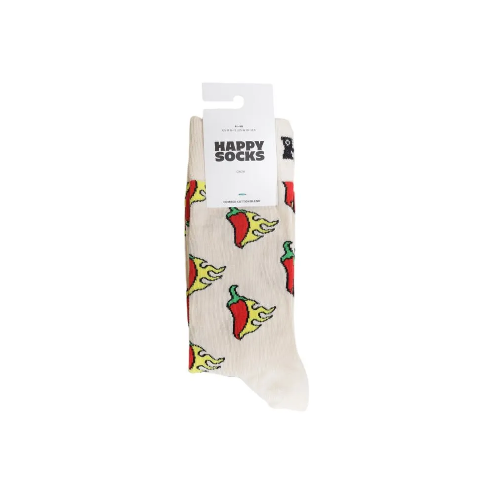 Happy Socks Men's Beige Cotton Sock