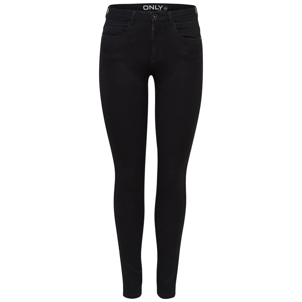 Only Women's Black Cotton Jeans & Pant