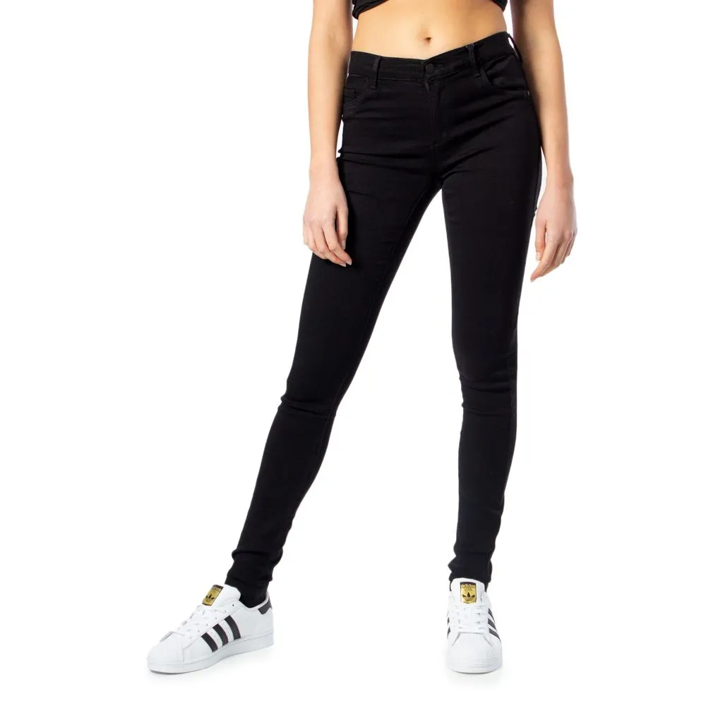 Only Women's Black Viscose Jeans & Pant