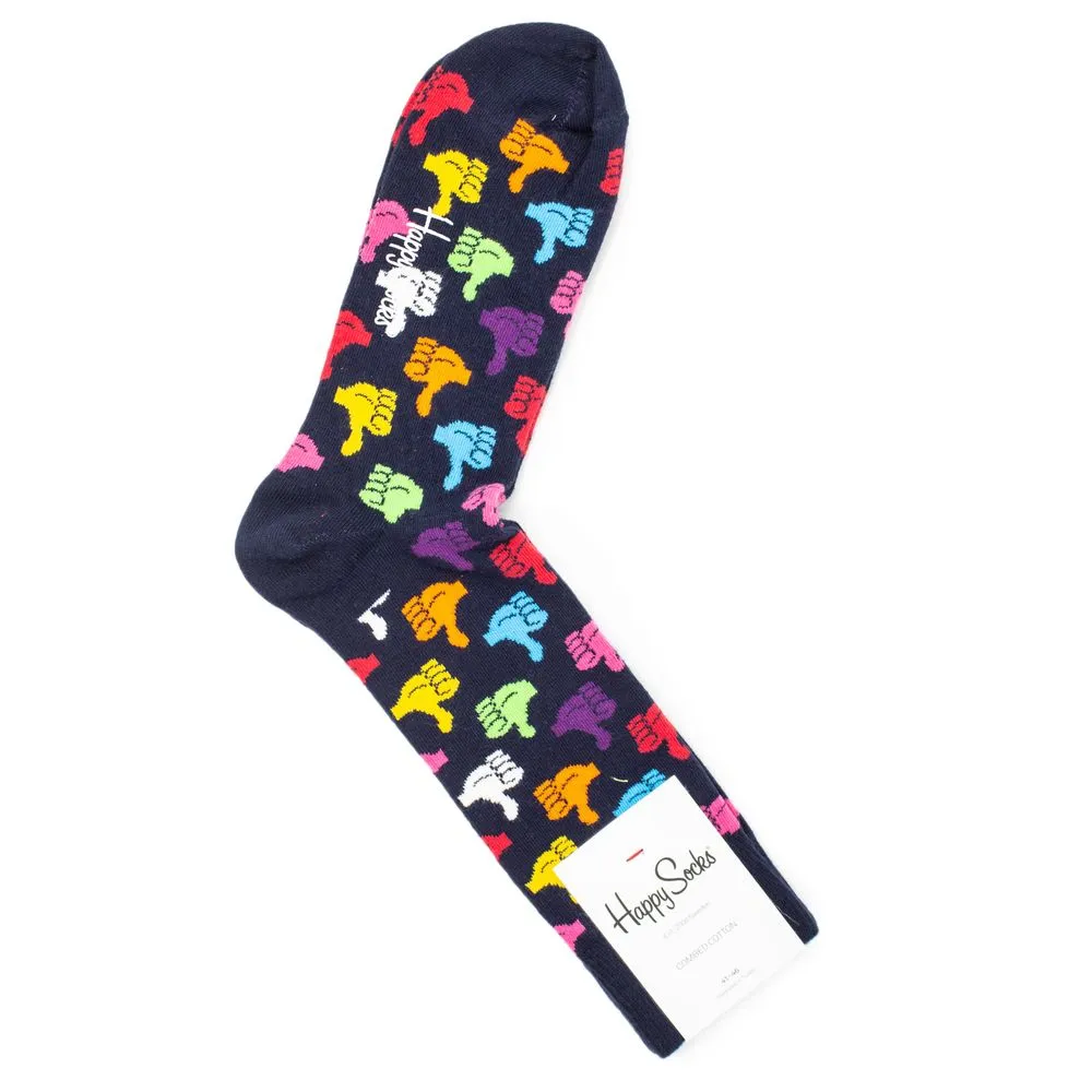 Happy Socks Men's Black Cotton Sock