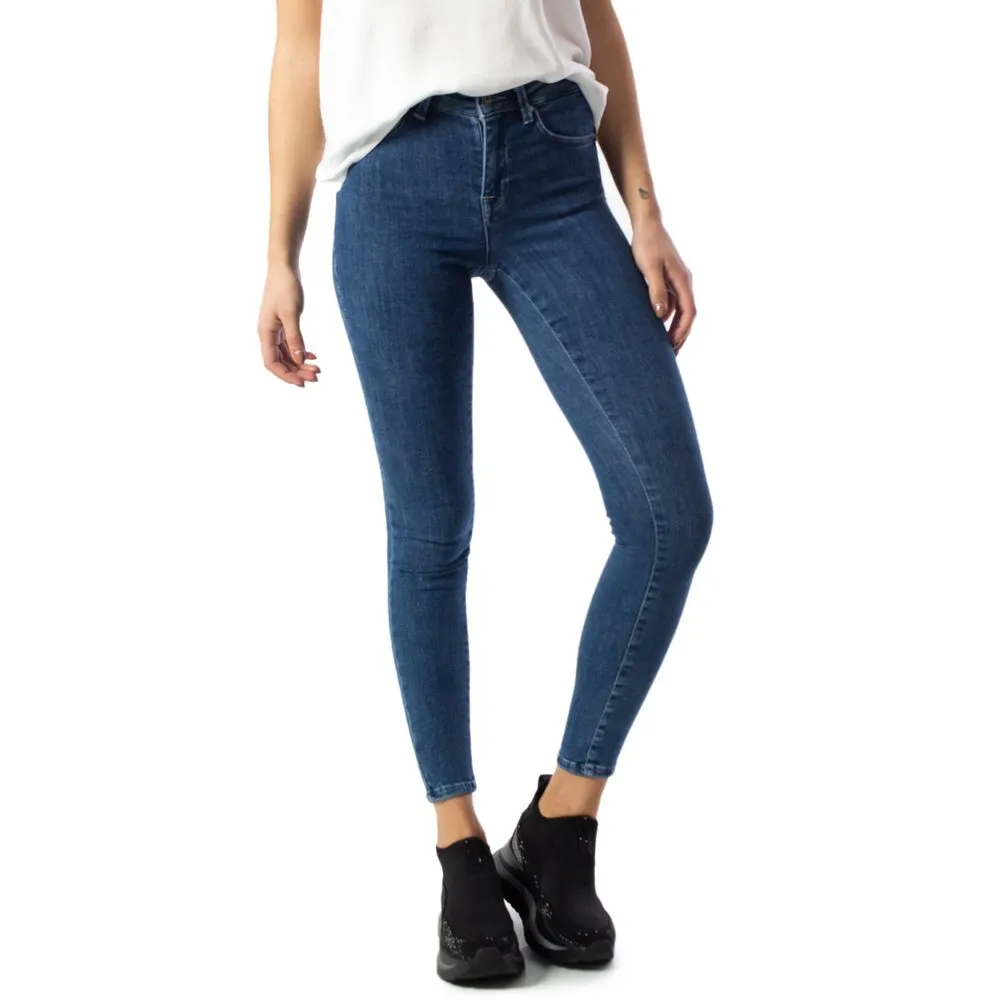 Only Women's Blue Cotton Jeans & Pant
