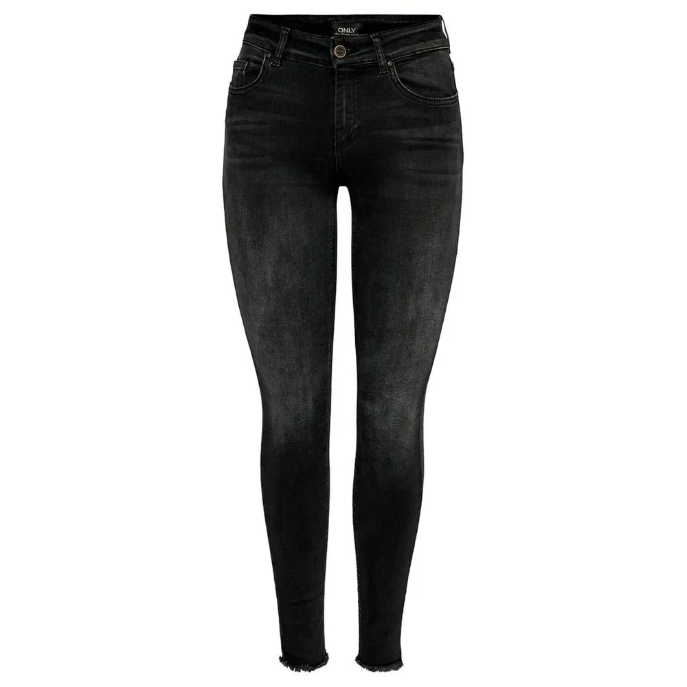 Only Women's Black Cotton Jeans & Pant