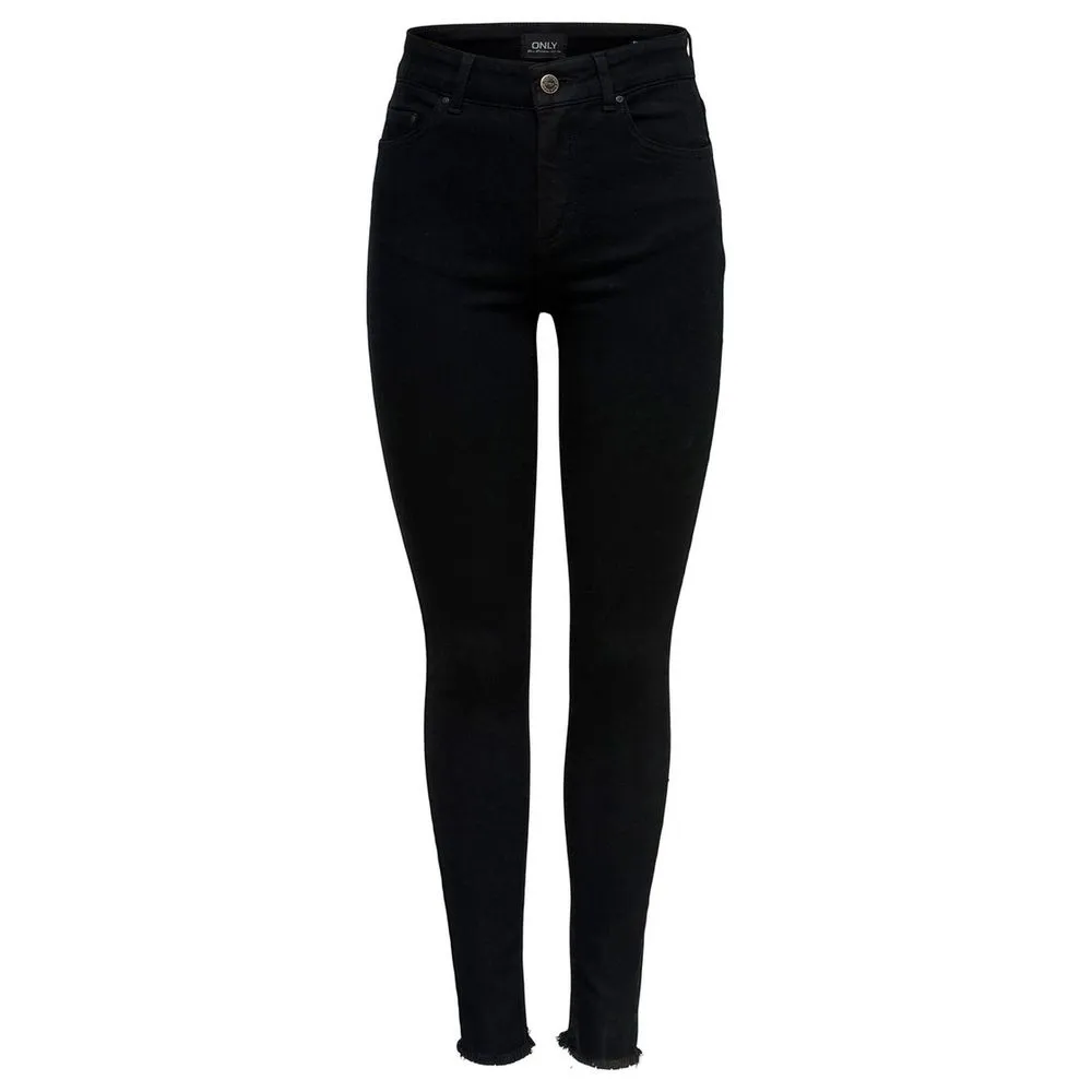 Only Women's Black Cotton Jeans & Pant