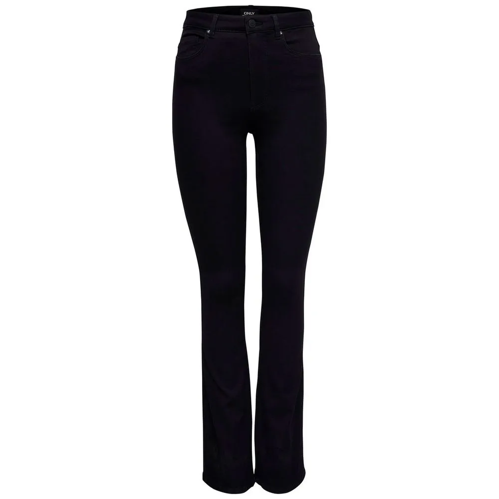 Only Women's Black Cotton Jeans & Pant