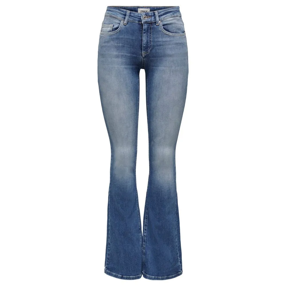 Only Women's Blue Elastane Jeans & Pant
