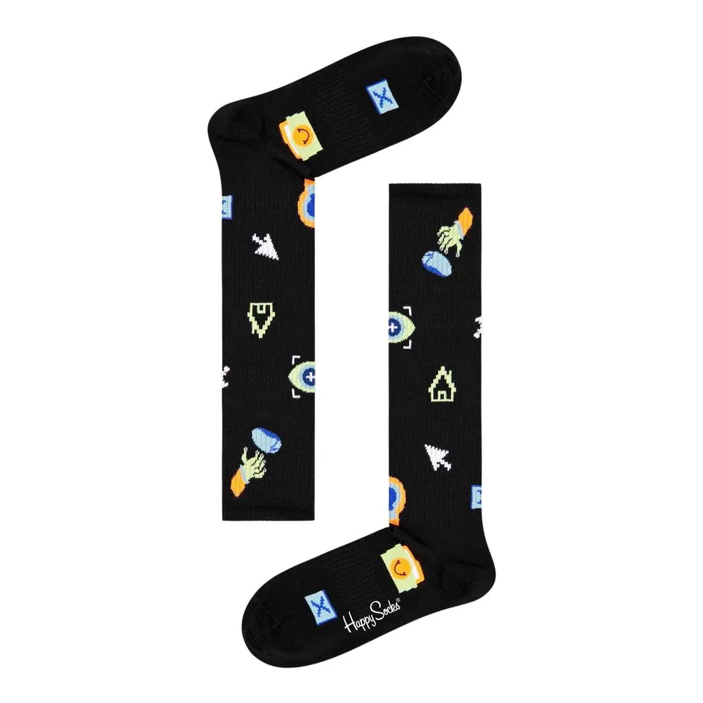 Happy Socks Women's Black Cotton Tights & Sock