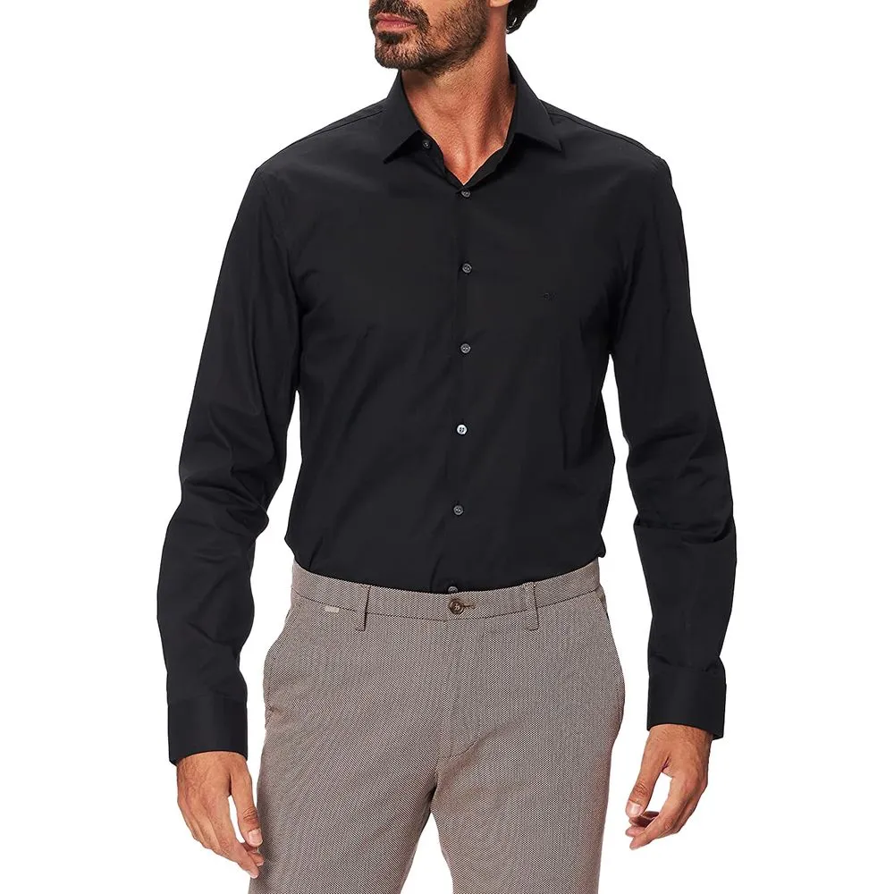 Calvin Klein Men's Black Cotton Shirt