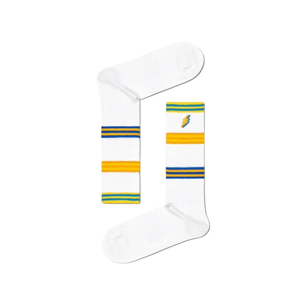 Happy Socks Women's White Cotton Tights & Sock